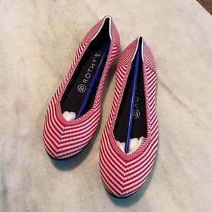 Rothy’s size 8.5 red stripe flats